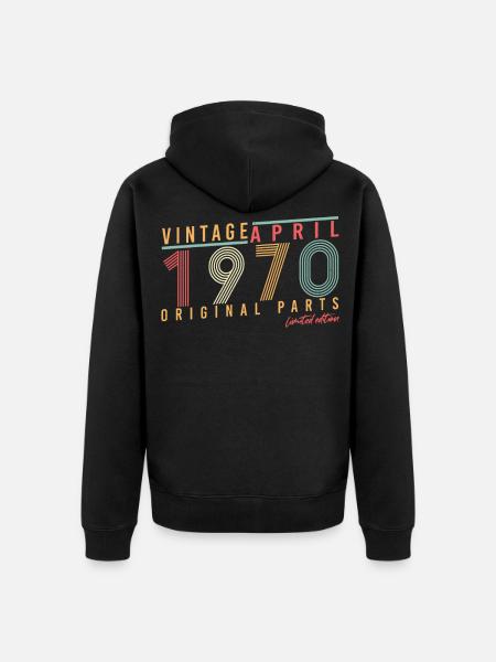 April 1970 Original - Unisex Premium Bio Zip Hoodie - Schwarz