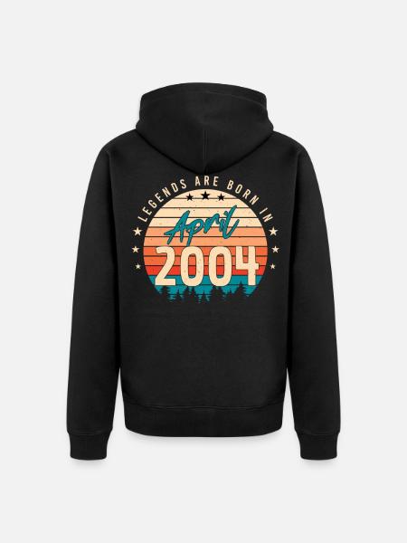 Finally 18 years April 2004 - Unisex Premium Organic Zip Hoodie - black