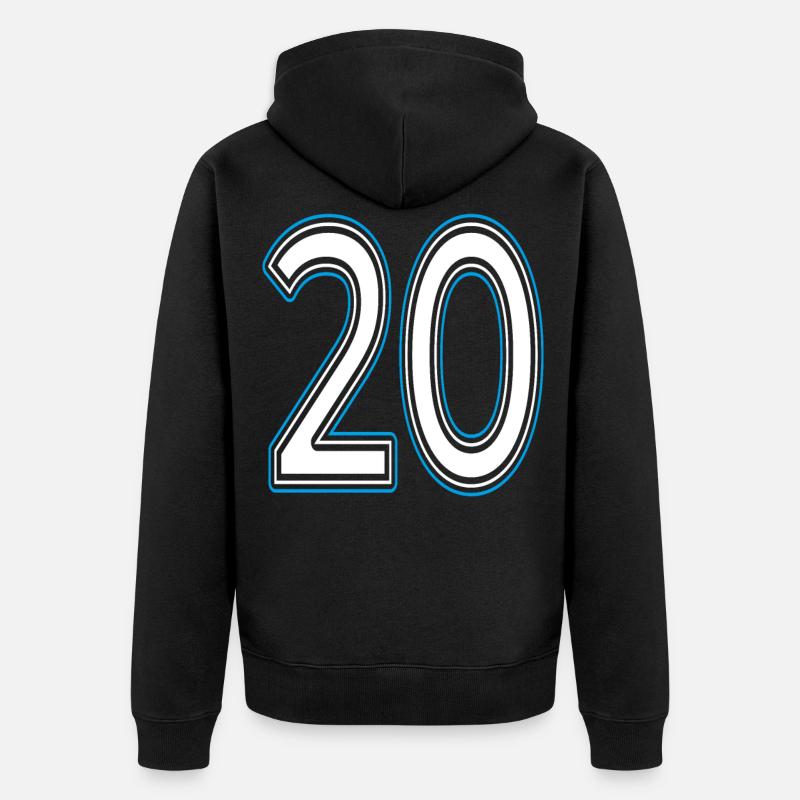 Numéro numéro 20 - Veste à capuche bio Premium Unisexe - noir