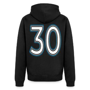 Numéro numéro 30 - Veste à capuche bio Premium Unisexe - noir - Dos - Nico (187cm)