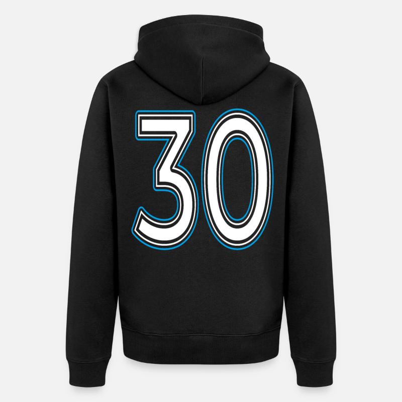 Numéro numéro 30 - Veste à capuche bio Premium Unisexe - noir