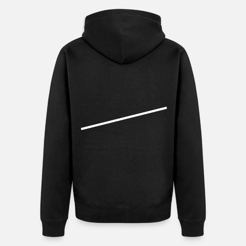 Faisceau oblique - Veste à capuche bio Premium Unisexe - noir