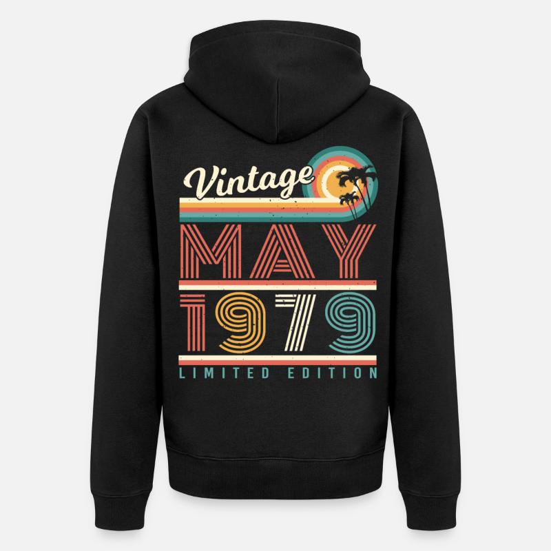 Mai 1979 Limité - Veste à capuche bio Premium Unisexe - noir