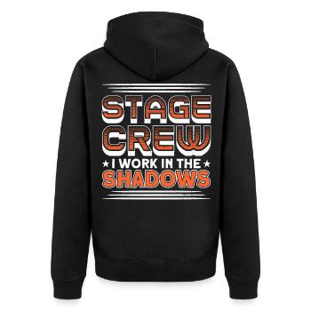 Stage Workers Stage Staff Actors - Unisex Premium Organic Zip Hoodie - black - Back - Nico (187cm)