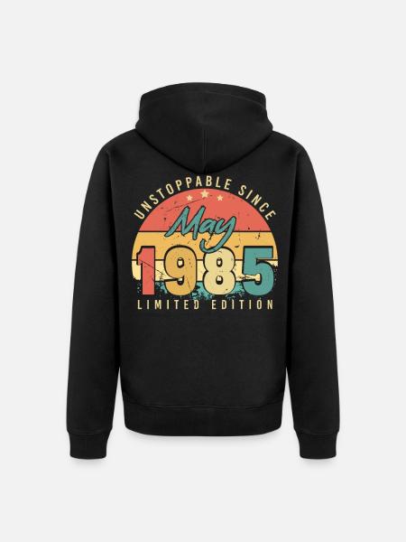 Don mai 1985 - Veste à capuche bio Premium Unisexe - noir