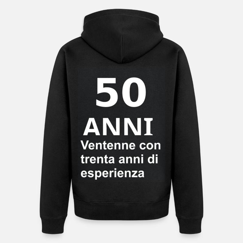 50 ans - Veste à capuche bio Premium Unisexe - noir