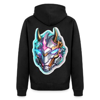 Casque de Dragon Néon - Veste à capuche bio Premium Unisexe - noir - Dos - Nico (187cm)