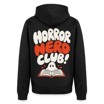 Club de nerds d’horreur Fantôme - Veste à capuche bio Premium Unisexe - noir - Dos - Nico (187cm)