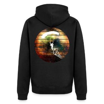 Nice Skydiving Shirt For Skydivers Flying T-shirt - Unisex Premium Bio Zip Hoodie - Schwarz - Hinten - Nico (187cm)