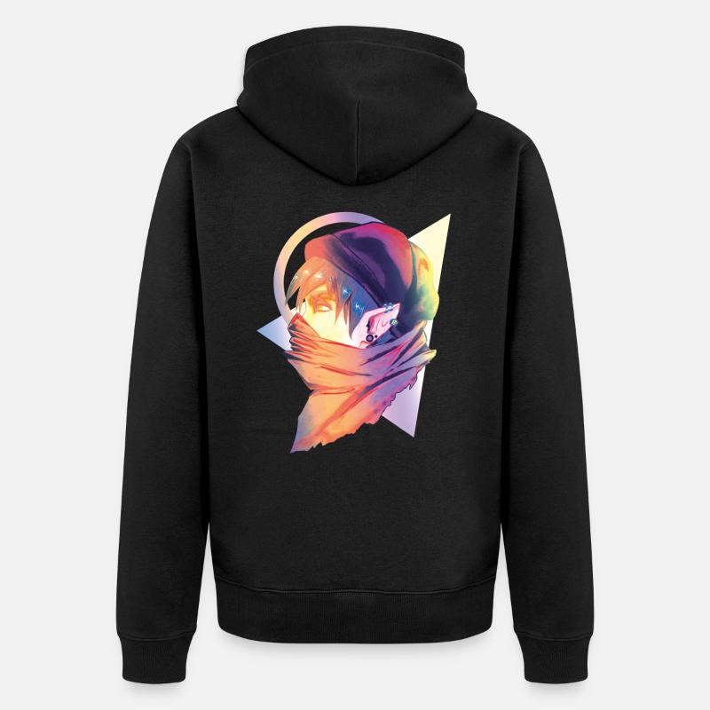 Elf modern - Veste à capuche bio Premium Unisexe - noir