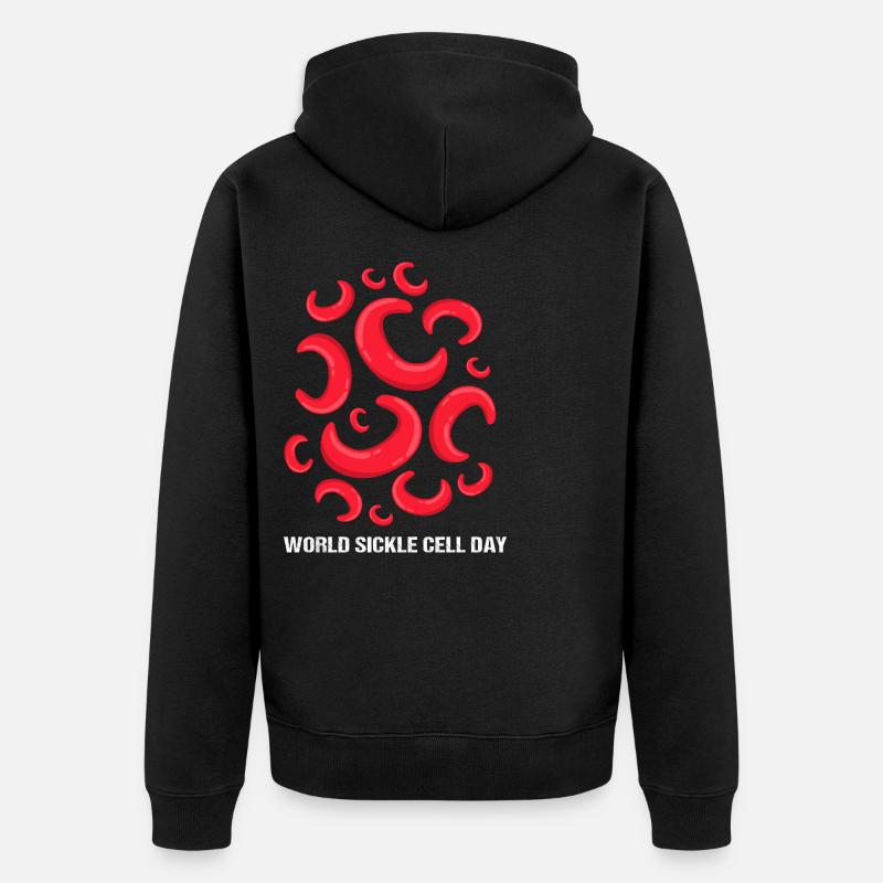 Anémie falciforme - Veste à capuche bio Premium Unisexe - noir