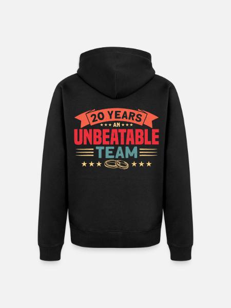 Retro Ehepaar 20 Jahrestag Verheiratet Geschenk - Ekologisk premiumluvjack unisex - svart