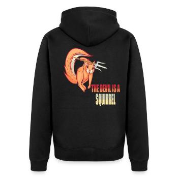Le diable est un écureuil, Devil Squirrel - Veste à capuche bio Premium Unisexe - noir - Dos - Nico (187cm)
