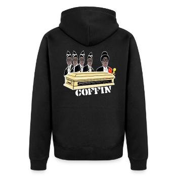 Coffin Danse,Cercueil dance,Afrique Funèbre Song Shirt - Veste à capuche bio Premium Unisexe - noir - Dos - Nico (187cm)