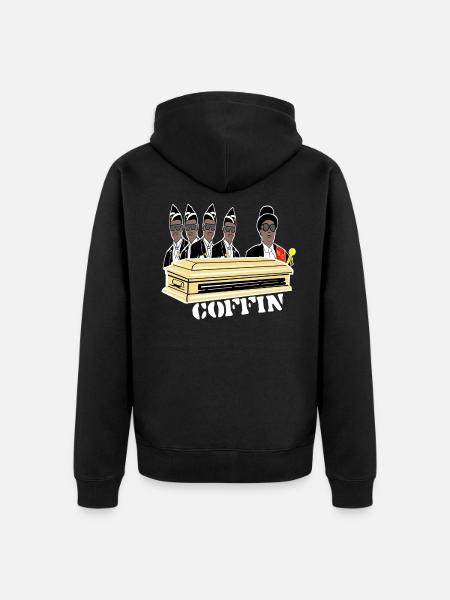 Coffin Tanz,Sarg dance,Afrika Begräbnis Song Shirt - Unisex Premium Bio Zip Hoodie - Schwarz
