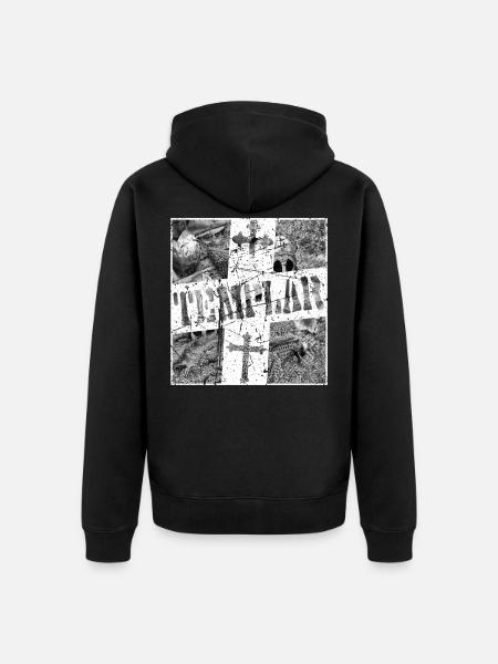 Kreuzritter,Tempritter crusader Chevalier Templar - Veste à capuche bio Premium Unisexe - noir