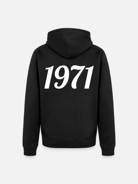 1971 - Veste à capuche bio Premium Unisexe - noir