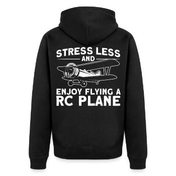 Modèle d’avion Modèle d’avion Cadeau de vol - Veste à capuche bio Premium Unisexe - noir - Dos - Nico (187cm)