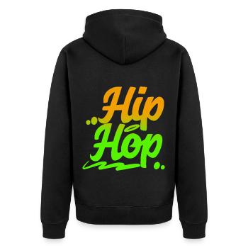Hip Hop - Veste à capuche bio Premium Unisexe - noir - Dos - Nico (187cm)