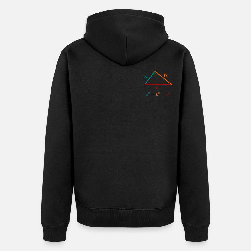 a²+b²=c² - Veste à capuche bio Premium Unisexe - noir