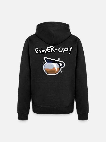 Power-Up! - Unisex Premium Bio Zip Hoodie - Schwarz