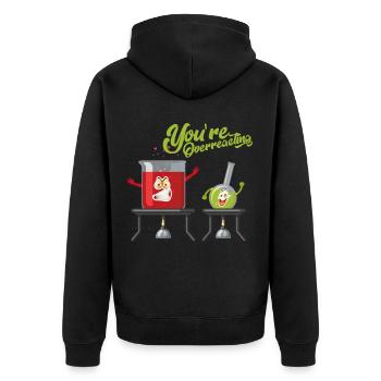 Vous exagérez / Chimie - Laboratoire - Bio - Chemise - Veste à capuche bio Premium Unisexe - noir - Dos - Nico (187cm)