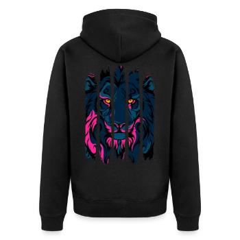 Lion - Veste à capuche bio Premium Unisexe - noir - Dos - Nico (187cm)
