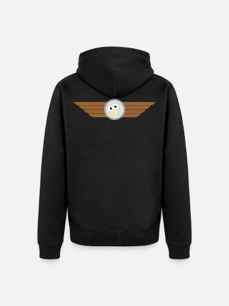Vogel Flugabzeichen - Unisex Premium Bio Zip Hoodie - Schwarz