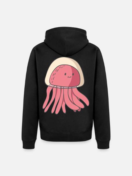 jellyfish - Unisex Premium Organic Zip Hoodie - black