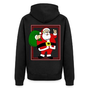 Père Noël - Veste à capuche bio Premium Unisexe - noir - Dos - Nico (187cm)