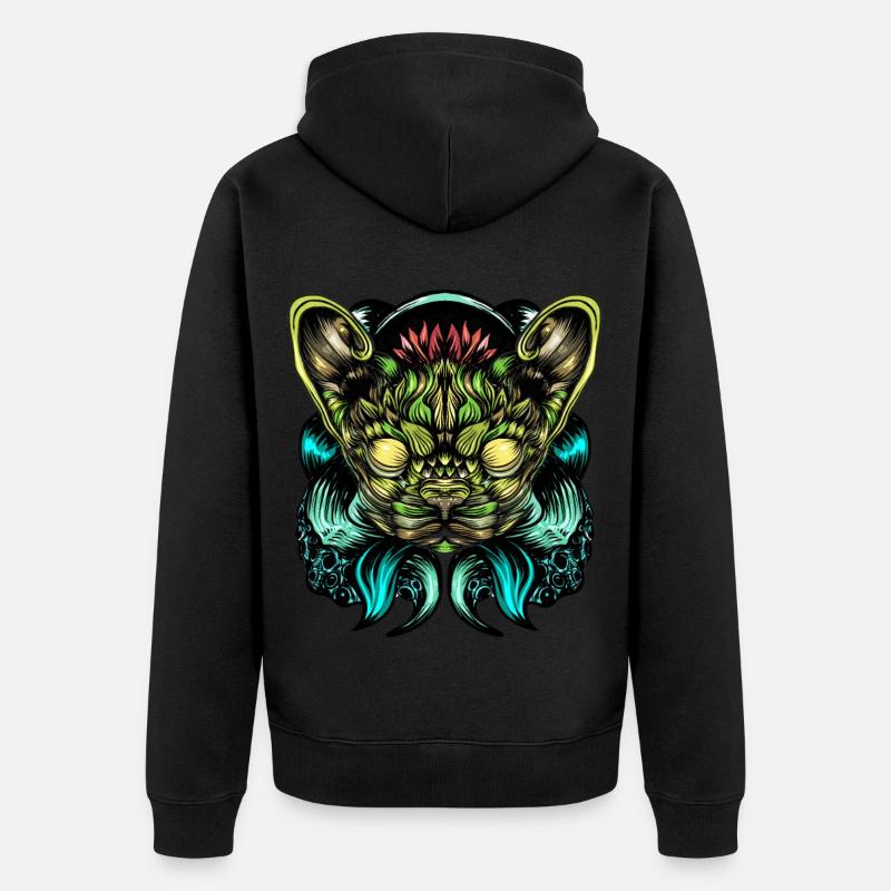 Chat ou chien? - Veste à capuche bio Premium Unisexe - noir