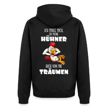 Rêve de poulets - Veste à capuche bio Premium Unisexe - noir - Dos - Nico (187cm)