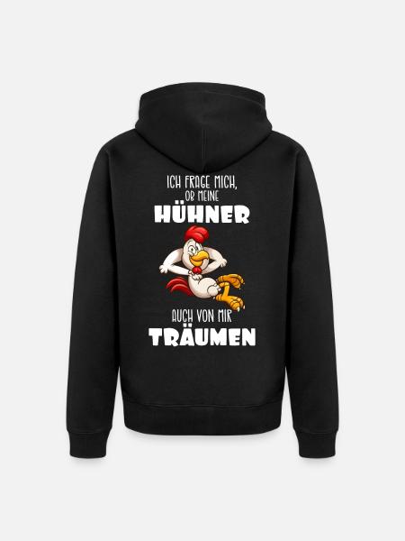 Chickens dream - Unisex Premium Organic Zip Hoodie - black