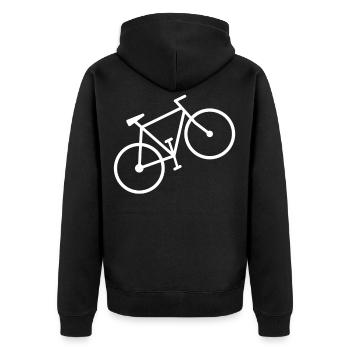 Conception de bicyclette - Veste à capuche bio Premium Unisexe - noir - Dos - Nico (187cm)