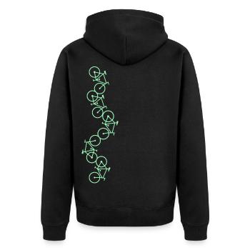 Conception de bicyclette - Veste à capuche bio Premium Unisexe - noir - Dos - Nico (187cm)