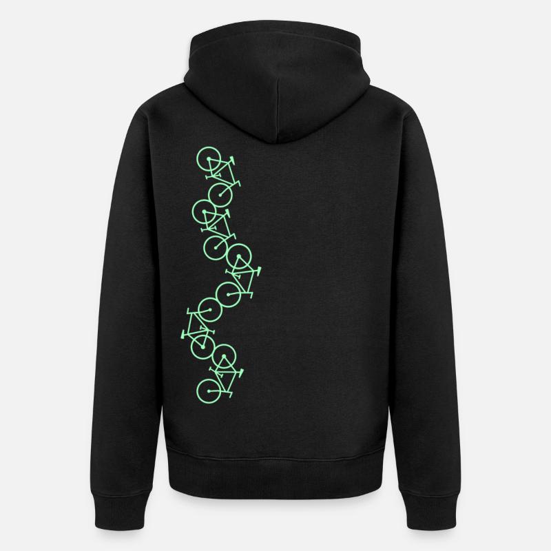 Fahrrad design - Unisex Premium Bio Zip Hoodie - Schwarz