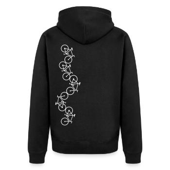 Conception de bicyclette - Veste à capuche bio Premium Unisexe - noir - Dos - Nico (187cm)