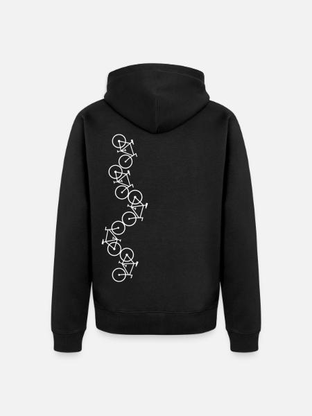 Conception de bicyclette - Veste à capuche bio Premium Unisexe - noir
