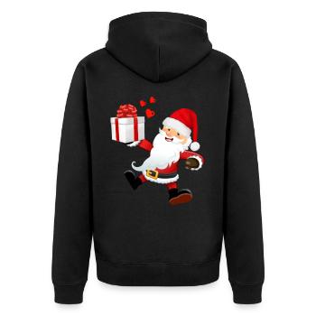 Père Noël - Veste à capuche bio Premium Unisexe - noir - Dos - Nico (187cm)