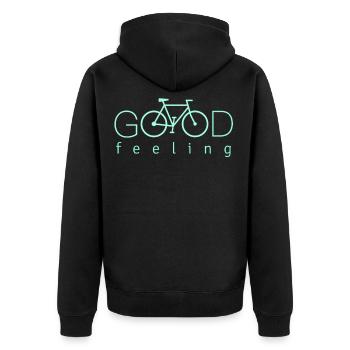 conception de vélo cool, bon sentiment - Veste à capuche bio Premium Unisexe - noir - Dos - Nico (187cm)