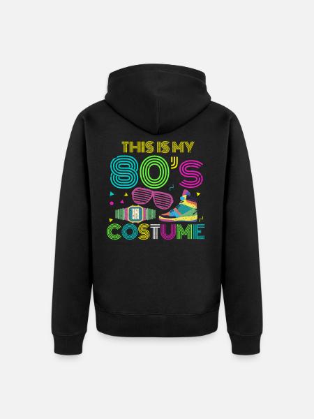 80er - Unisex Premium Bio Zip Hoodie - Schwarz