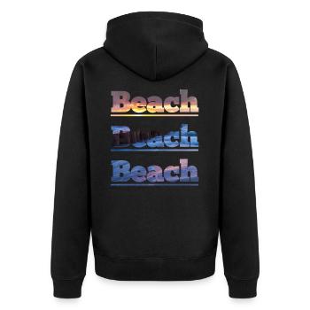 Beach Beach Beach - Veste à capuche bio Premium Unisexe - noir - Dos - Nico (187cm)