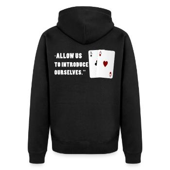 Poker Aces Texas Hold'em - Veste à capuche bio Premium Unisexe - noir - Dos - Nico (187cm)