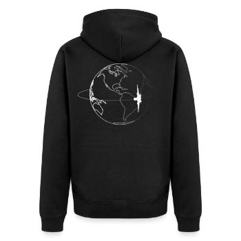 L'avion de liberté de vol de monde d'avion - Veste à capuche bio Premium Unisexe - noir - Dos - Nico (187cm)