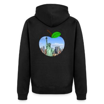Pomme New York Statue de la Liberté - Veste à capuche bio Premium Unisexe - noir - Dos - Nico (187cm)