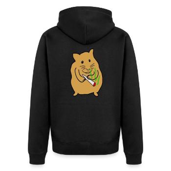 Tuer un hamster - Veste à capuche bio Premium Unisexe - noir - Dos - Nico (187cm)