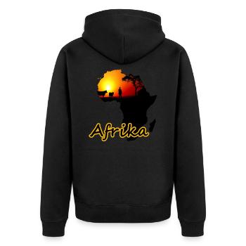 Afrique - Veste à capuche bio Premium Unisexe - noir - Dos - Nico (187cm)
