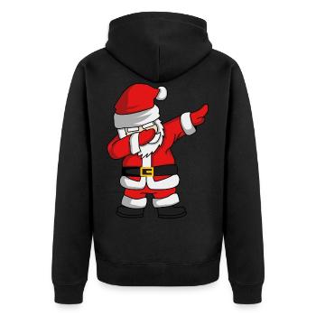 Dab Santa Claus gift idea gift - Unisex Premium Organic Zip Hoodie - black - Back - Nico (187cm)