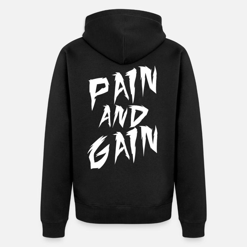 Version propre de PainGain - Veste à capuche bio Premium Unisexe - noir