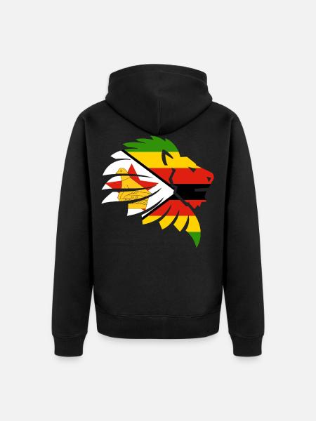Zimbabwe flag Zimbabwe Harare Chewa gift - Unisex Premium Organic Zip Hoodie - black